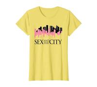 Sex and The City NY Skyline T-Shirt, Femme, Citron, XXL