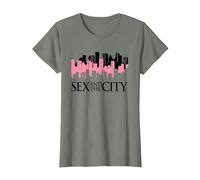 Sex and The City NY Skyline T-Shirt, Femme, Vert Kaki chiné, 3XL