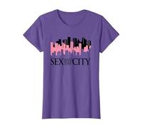 Sex and The City NY Skyline T-Shirt, Femme, Violet Chiné, XL