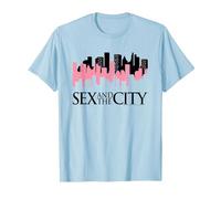 Sex and The City NY Skyline T-Shirt, Homme, Bleu Céleste, M