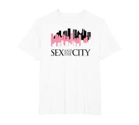 Sex and The City NY Skyline T-Shirt, Homme Grandes Tailles, Blanc, 6X Tall
