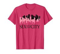 Sex and The City NY Skyline T-Shirt, Homme, Rouge Chiné, S