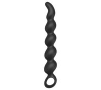 Sex HD Steven - plug anal à perles - silicone noir