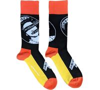 Sex Pistols - Chaussettes "God Save The Queen" pour homme/femme unisexe RO7323 (40,5 EU - 45,5 EU) (Noir/Orange/Jaune)