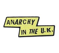 Sex Pistols - Ecusson à repasser "Anarchy In The UK" - Coton RO8468 (taille unique) (jaune/noir)