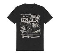 Sex Pistols London's Outrage Homme T-Shirt Manches Courtes Noir XL 100% Coton Regular/Coupe Standard