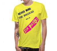 Sex Pistols - T-Shirt Homme Jaune Sex Pistols "Never Mind The Bollocks" (Taille L)