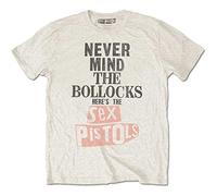 Sex Pistols - the - Sex Pistols The T Shirt Never Mind The Band Logo Nouveau Officiel Unisex Natural Size S