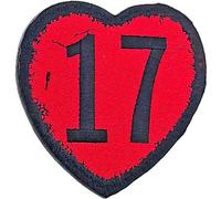 Sex Pistols - the - Rock Off officially licensed products The Sex Pistols Patch 17 Heart Band Logo Nouveau Officiel Embroidered Woven Iron Size Accessory Size