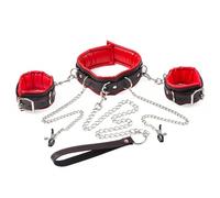 Sex Toýs Couple- BDSM- Kit de Bondage- bondage- collier- retenue cou mains seins-Kits de Bondage SM Set Adultes Toy Parfait pour Les Débutants