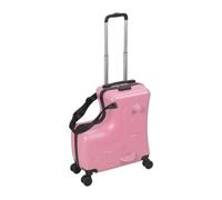 sexaoalx Large Capacity Carry-on Luggage with Casters, Impact Resistant Rolling Children Travel Suitcase with Seat and Safety Belt, Carry-on Luggage with 4 Spinner Wheel Rose