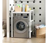 sexaoalx Washing Machine Shelf, Over The Washer Storage Shelf, Height-Adjustable Dryer Stand, Storage Rack Over The Washing Machine, Load Capacity 250 kg