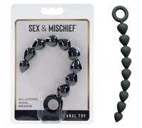 Sexe et Mischief Perles Anales en Silicone Noir, 23 cm/Diamètre 2,3 cm
