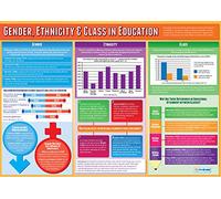 Sexe, ethnicité et classe en éducation | Affiches de sociologie | Papier brillant mesurant 850 mm x 594 mm (A1) | Affiches de classe de sociologie | Cartes éducatives par Daydream Education