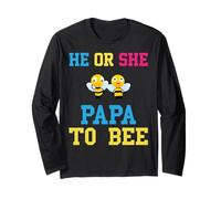 Sexe révélant qu'il ou elle papa à abeille - Fête prénatale Manche Longue