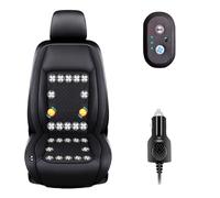 SEXIPLEXIX Siège Ventilé 12v/24v, 3 Vitesses Réglables de Vent Housse De Siege Voiture pour Voitures, SUV, camions,Black-12V24-BladeFan+Massage