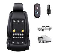 SEXIPLEXIX Siège Ventilé 12v/24v, 3 Vitesses Réglables de Vent Housses De Siège Ventilées pour Voitures, SUV, camions,Black-24V16-BladeFan+Massage