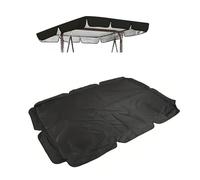 SEXIPLEXIX Tissu Oxford 600d Enduit d'argent De Haute Qualité Toile De Balancelle De Jardin Durable Et Résistant Aux Déchirures Liquidation Extérieure des Balançoires De Porche,Black-195 * 125 * 15cm