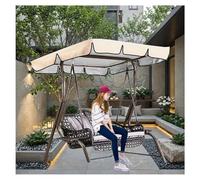 SEXIPLEXIX Tissu Oxford 600d Enduit d'argent De Haute Qualité Toile De Balancelle De Jardin Durable Et Résistant Aux Déchirures Liquidation Extérieure des Balançoires De Porche,beige-190 * 132 * 15cm