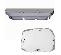 SEXIPLEXIX Tissu Oxford 600d Enduit d'argent De Haute Qualité Toile De Balancelle De Jardin Résistant Au Vent Et Aux Déchirures Liquidation Extérieure des Balançoires De Porche,grey-190 * 132 * 15cm