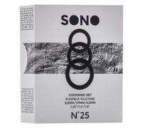 Sextoys - Cockring - Anneau de pénis Lot de 3 cockrings Silicone Sono n°25 Noir