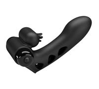 Sextoys - Masturbateur Femme - Gaine de Doigt Vibrante Orlando 9,5 x 2,6 cm noir