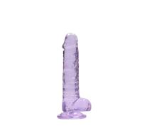 Sextoys Pour Tous Gode avec Testicules Crystal Clear 17 cm - REALROCK