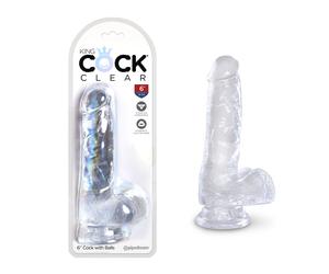 Sextoys Pour Tous Gode Ventouse Clear 15 cm - KING COCK
