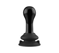 Sextoys Pour Tous Plug Anal Vibrant Globy en Verre Noir - CHRYSTALINO