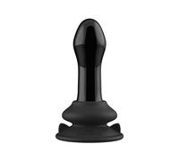 Sextoys Pour Tous Plug Anal Vibrant Pluggy en Verre Noir - CHRYSTALINO