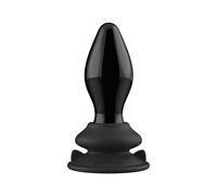 Sextoys Pour Tous Plug Anal Vibrant Stretchy en Verre Noir - CHRYSTALINO