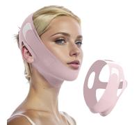 SexxLady Masque lifting visage,masque de shaper pour le visage,masque de modelage du visage en v,Convient à toutes les formes de visage,Rose clair