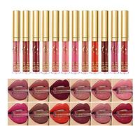 Sexy 12 couleurs brillant à lèvres ensemble velouté liquide rouge à lèvres longue durée imperméable hydratant cosmétique rouge à lèvres professionnel mat nu liquide rouge à lèvres cadeau kit