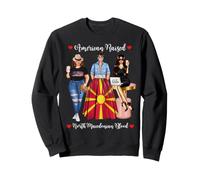 Sexy American Raised North Macedonia Blood Black Femmes Sweatshirt