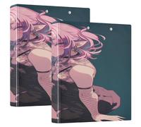 Sexy Anime Evil Classeur pour cahiers de 2,5 cm et demi 3 anneaux avec poches intérieures Lot de 1/2 classeurs assortis 200 feuilles