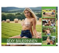Sexy Bäuerinnen - Nackte Frauen auf dem Bauernhof (Tischkalender 2026 DIN A5 quer), CALVENDO Monatskalender: Nackte Frauen mit Brüsten auf dem ... Szenen im Stall, im Feld und vor dem Traktor.