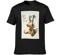 Sexy Bulma One More to Go Anime Manga Black Men's T-Shirt Unisex Tee