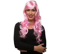 Sexy cheveux longs perruque femme bou ondulée pour carnaval thème de la fête - 13 couleurs (rose)