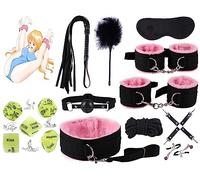 Šêxy Couple B`D`Ṧ`M Kit De Jeu De Sport Pour Chambre à Coucher En Nylon 10 Pièces Avec 5 Dés Phosphorescents Poids De Camping Pour Poignets Et Accessoires Pour Sac à Dos Position Fixe (rose)