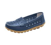 Sexy Docteur Femme en Cuir Creux à la Mode d'Été, Confortable et Léger Antidérapant, Chaussures de Maman Chaussons de Cuisinier, bleu, 41 EU