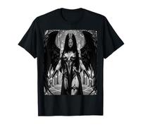 Sexy Fallen Angel - Demon Girl - Devil Girl Pinup Ver #2 B&W T-Shirt