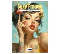 Sexy Frauen im Pin-up Stil (Wandkalender 2026 DIN A4 hoch), CALVENDO Monatskalender: Pin-up Welt voller Eleganz