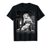 Sexy Girl EDM Shirt Homme - Sexy Blonde DJ Rave in B&W T-Shirt