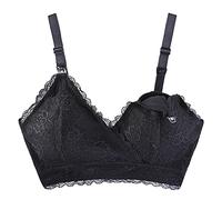 Sexy infirmière vernis femmes pas d'allaitement soutien-gorge pendant la grossesse sous-vêtements femmes lingerie collants, Noir , XL