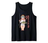Sexy Kawaii Anime Girl Japonais Fisherman Girl Bass Fishing Débardeur
