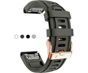 Sexy Outfit Bracelet de Montre de Rechange de 20 mm pour Garmin Fenix 5S/5S Plus/6S/7S/Instinct 2S/D2, Bracelet en Silicone Souple à Ajustement Rapide avec Boucle en Or Rose, Accessoire de Bracelet