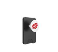 Sexy Red Lips Lipstick Girl Kiss on White PopSockets PopWallet pour MagSafe