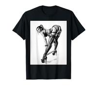 Sexy Shibari Art Tees - Femme Sexy en Corde Shibari en Noir et Blanc T-Shirt