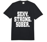 Sexy Strong Sober Anonymous Alcooliques AA NA Vivre Comfort Colors Adult Heavyweight T-Shirt