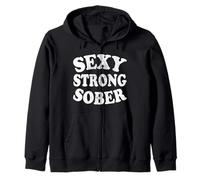 Sexy Strong Sober Anonymous Alcooliques AA NA Vivre Sweat à Capuche
